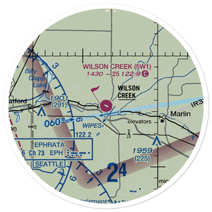 Wilson Creek Airport (5W1) VFR Sectional Sticker (20 mile)