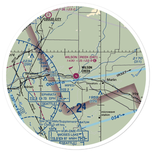 Wilson Creek Airport (5W1) VFR Sectional Sticker (30 mile)