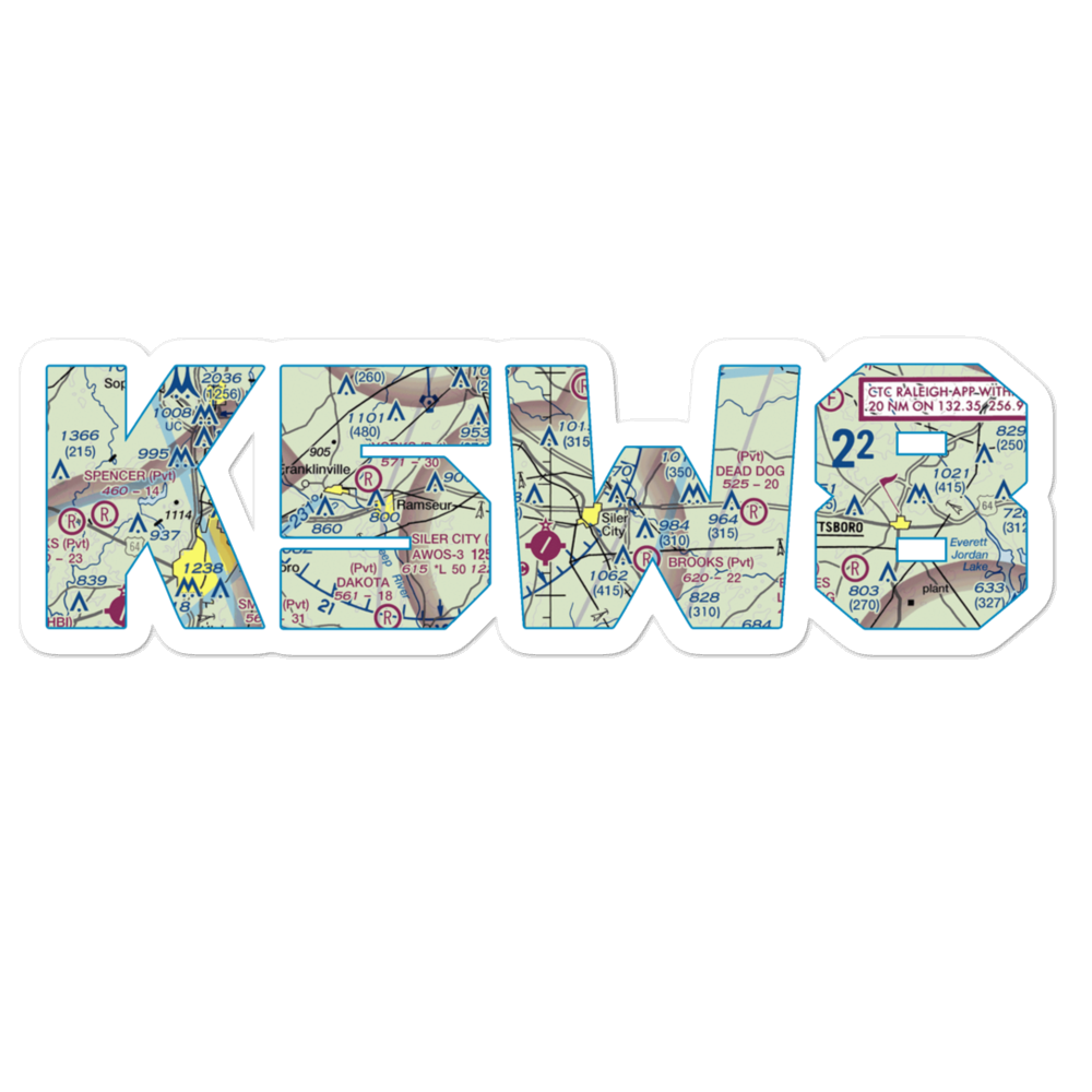 Siler City Municipal Airport (SCR) VFR Sectional Sticker 