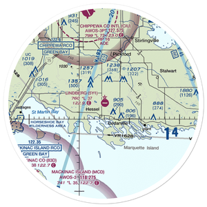 Albert J Lindberg Airport (5Y1) VFR Sectional Sticker (30 mile)