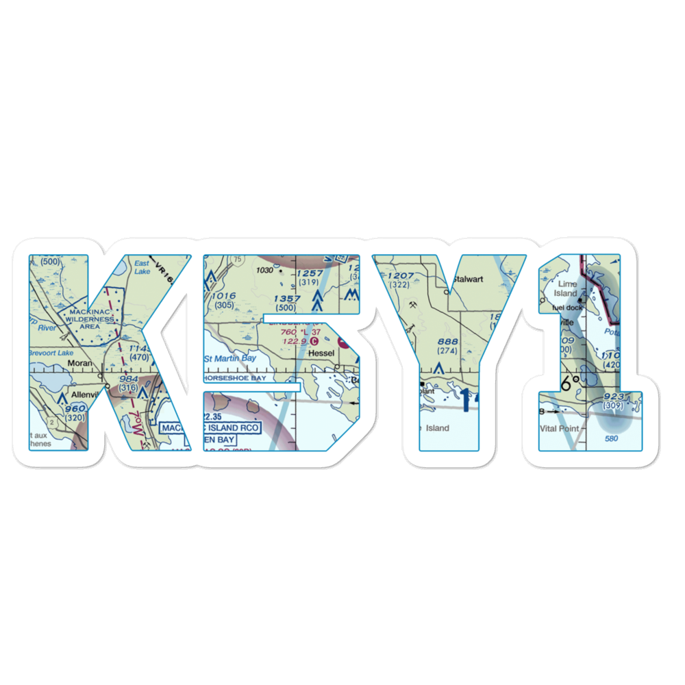 Albert J Lindberg Airport (5Y1) VFR Sectional Sticker 