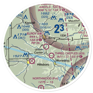Elroy Municipal Airport (60C) VFR Sectional Sticker (20 mile)