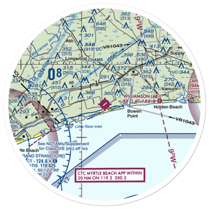 Odell Williamson Municipal Airport (60J) VFR Sectional Sticker (30 mile)