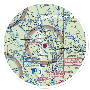 Navasota Municipal Airport (60R) VFR Sectional Sticker (30 mile)