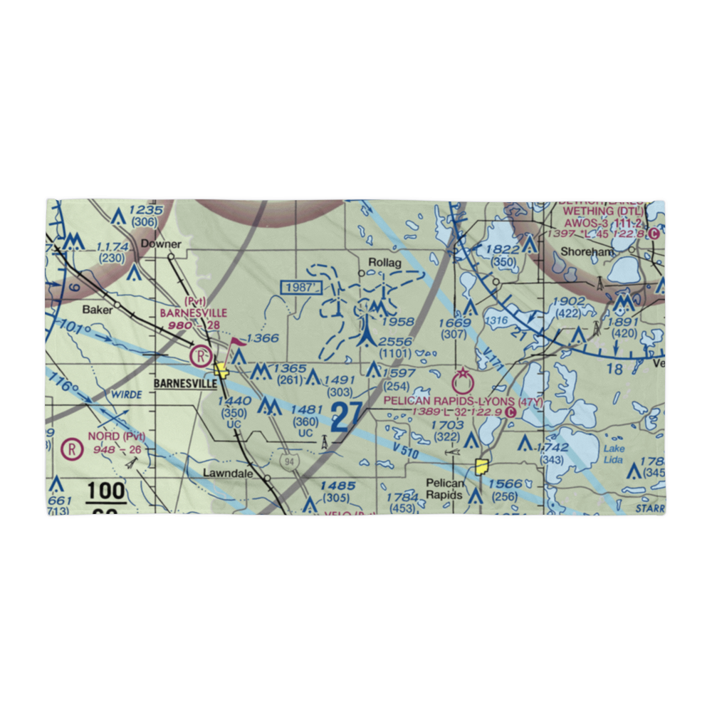 Coot Landing Airport (4MN2) VFR Sectional Towel 
