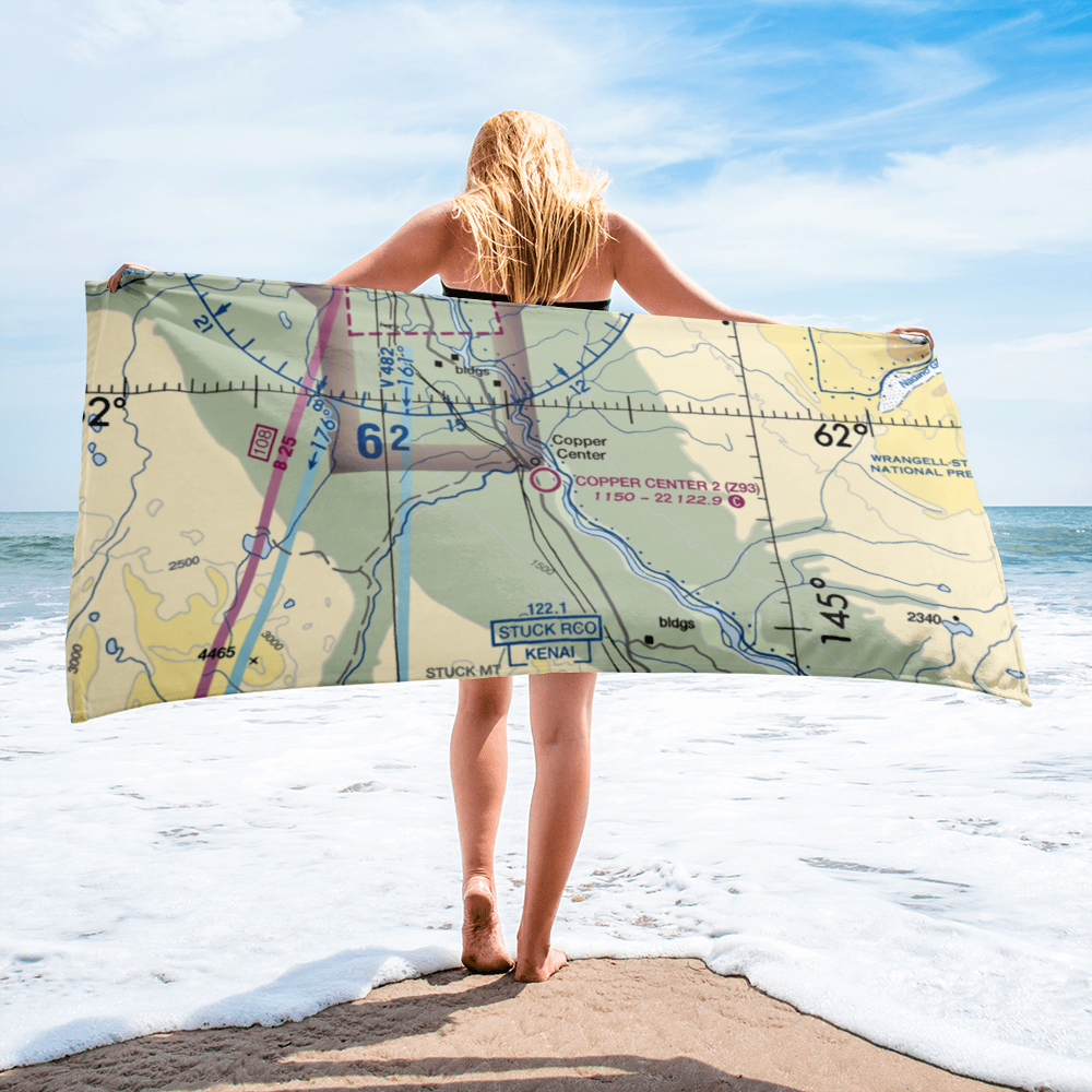 Copper Center 2 Airport (Z93) VFR Sectional Towel 