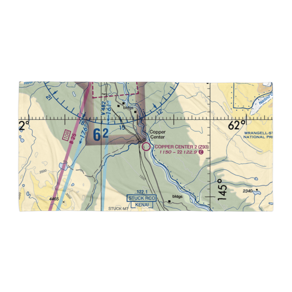 Copper Center 2 Airport (Z93) VFR Sectional Towel 