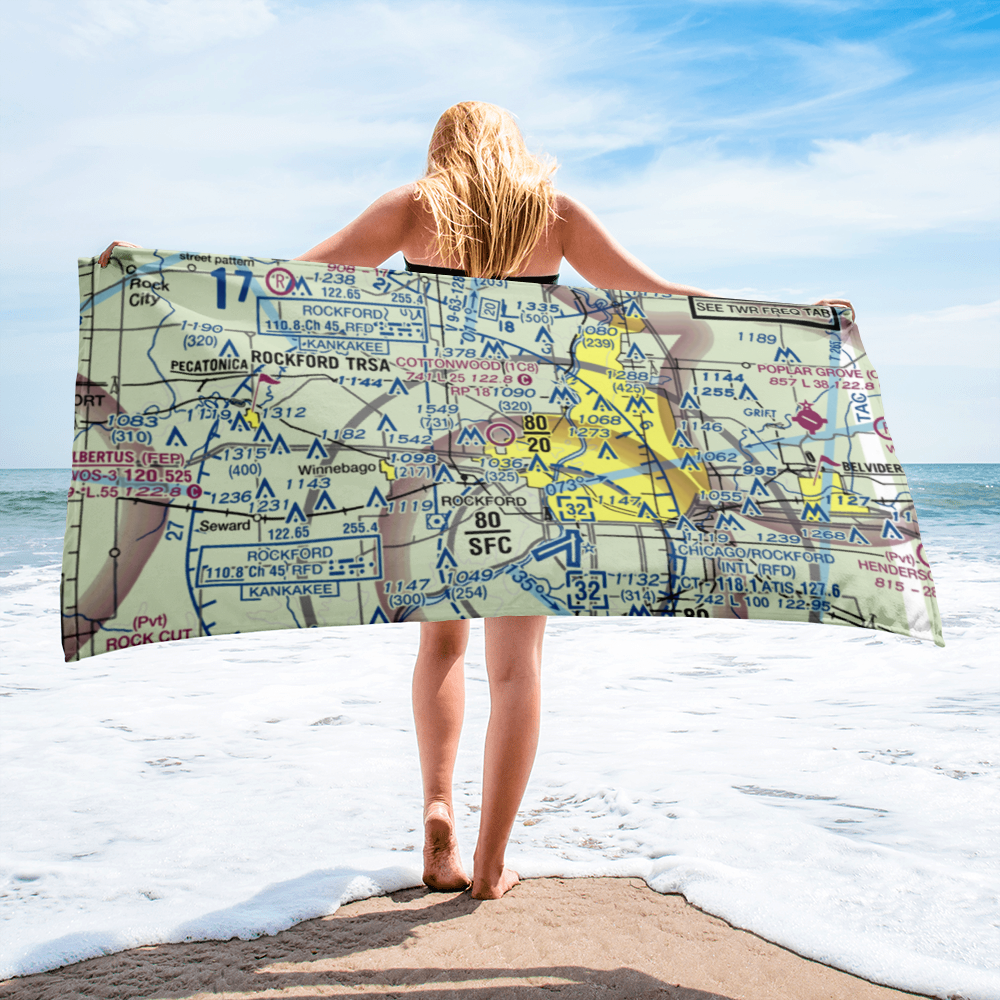 Cottonwood Airport (1C8) VFR Sectional Towel 