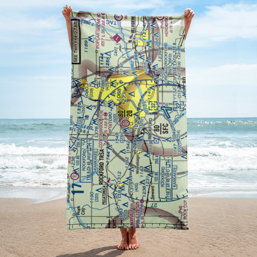 Cottonwood Airport (1C8) VFR Sectional Towel 