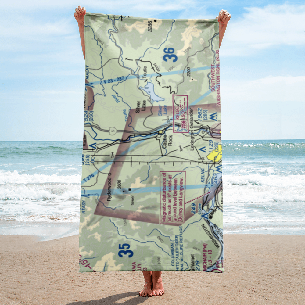 Cougar Flat Airstrip (WN24) VFR Sectional Towel 