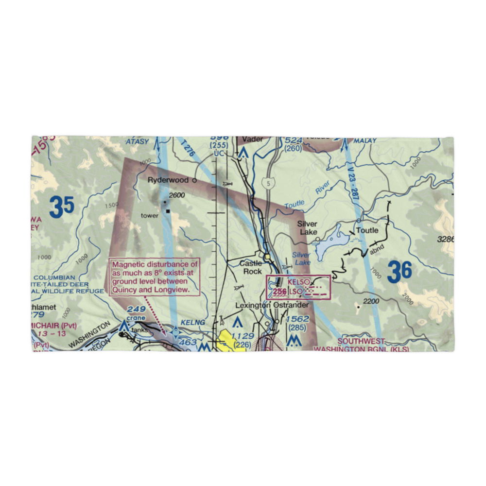 Cougar Flat Airstrip (WN24) VFR Sectional Towel 