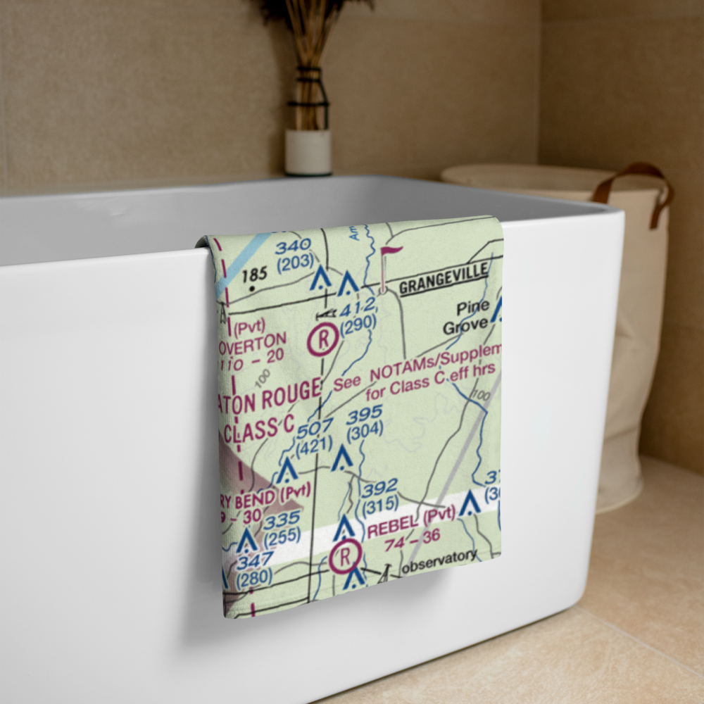 Country Breeze Airport (01LS) VFR Sectional Towel 