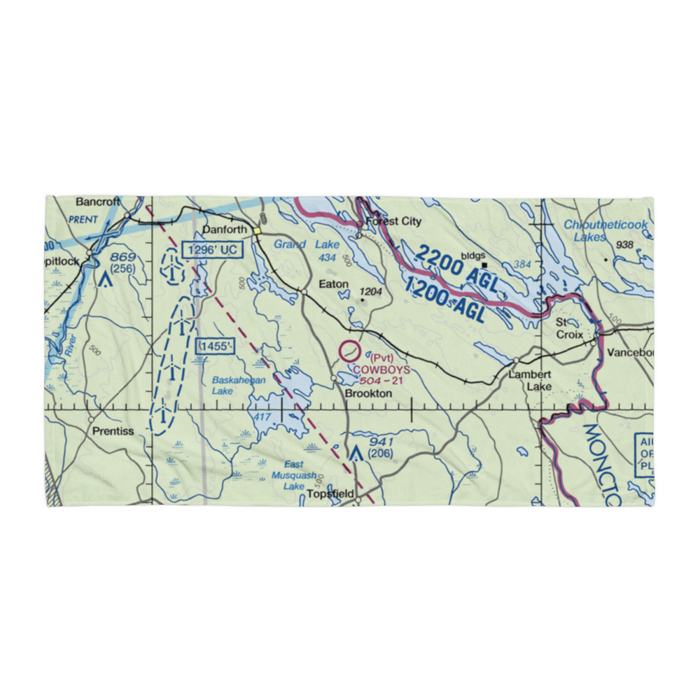 Cowboys Air Ranch Airport (84ME) VFR Sectional Towel 