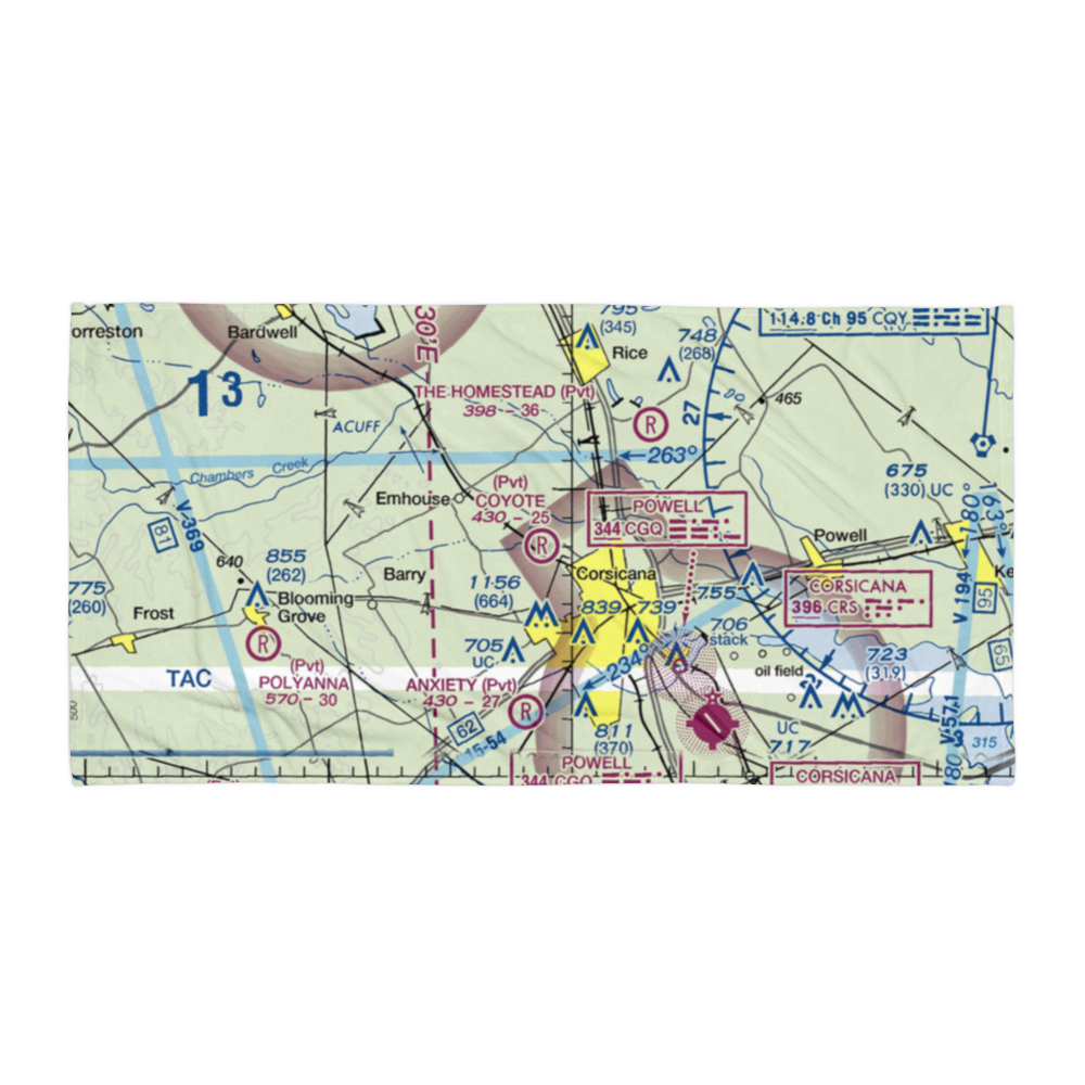 Coyote Field (4XS1) VFR Sectional Towel 