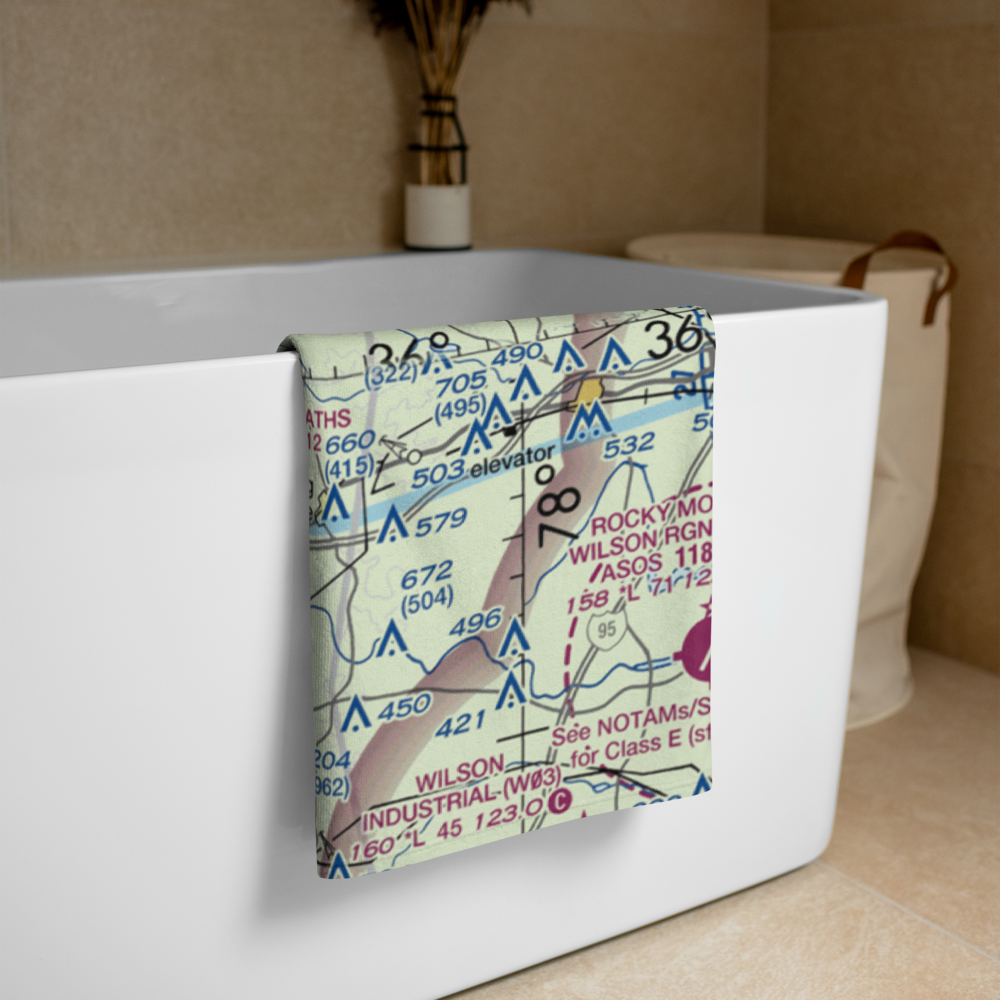 Crooked Creek Airport (7NC5) VFR Sectional Towel 