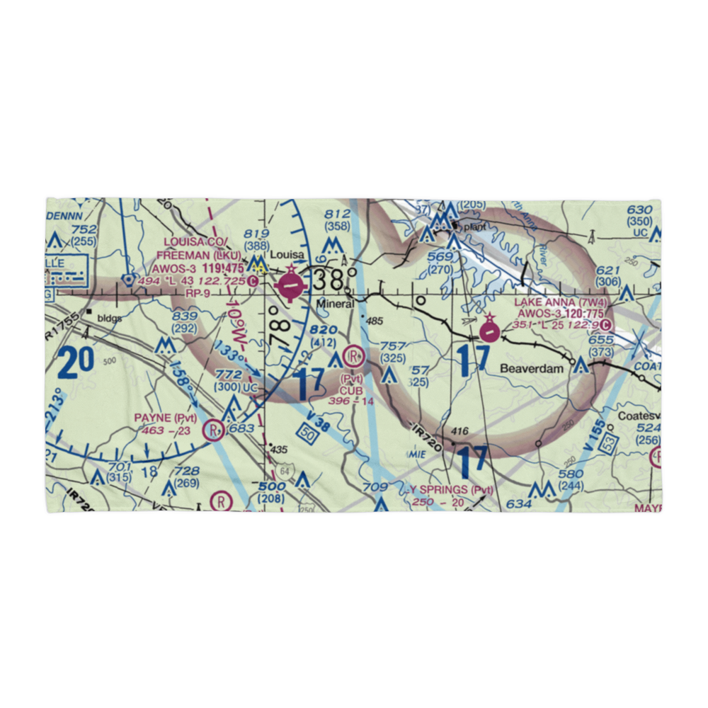 Cub Field (VA81) VFR Sectional Towel 