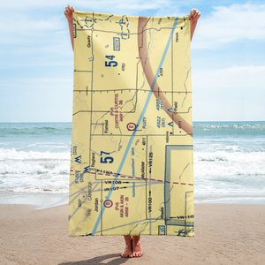 Curtis and Curtis Airport (65NM) VFR Sectional Towel