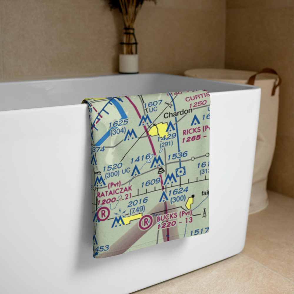 Cuyahoga County Airport (CGF) VFR Sectional Towel 