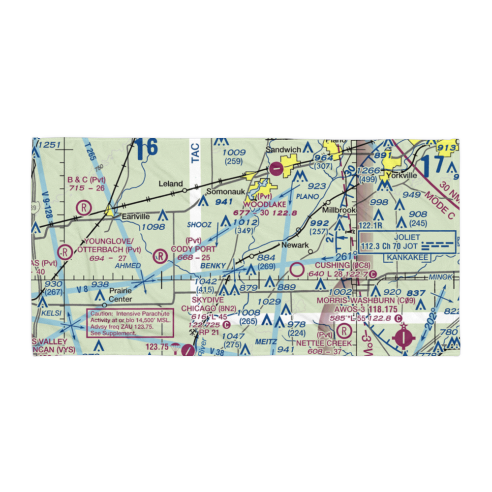 Cwian Field (2LL1) VFR Sectional Towel 