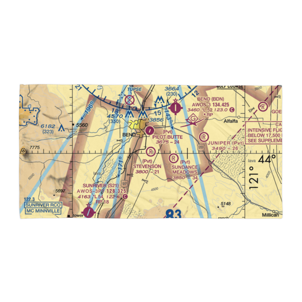 D M Stevenson Ranch Airport (OR30) VFR Sectional Towel 