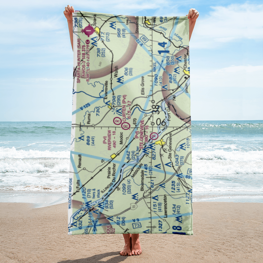 Dale Curten Farm Airport (37LL) VFR Sectional Towel 