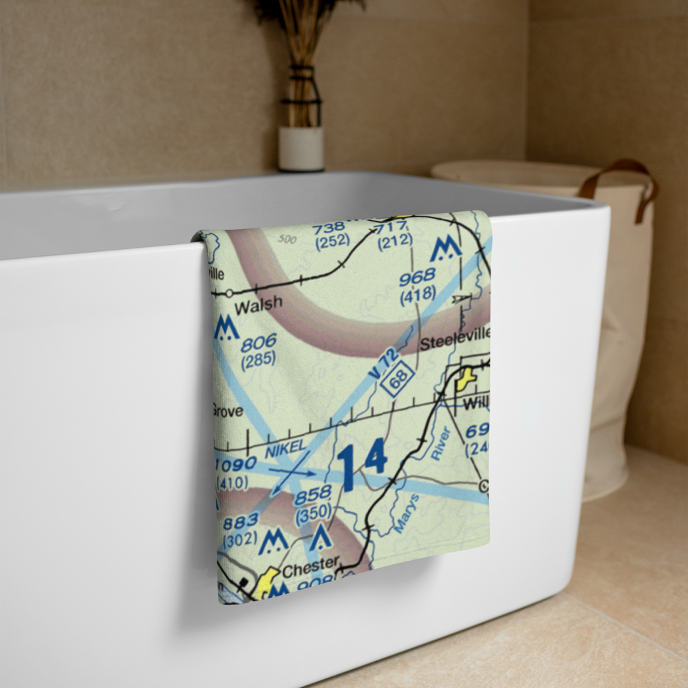 Dale Curten Farm Airport (37LL) VFR Sectional Towel 