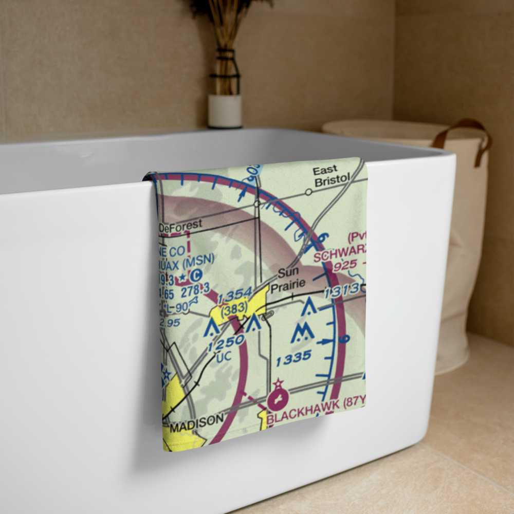 Dane Airport (WI65) VFR Sectional Towel 