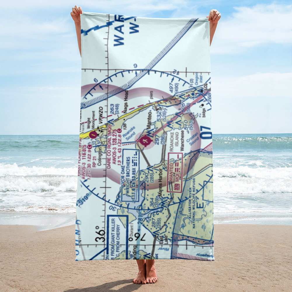 Dare County Regional Airport (MQI) VFR Sectional Towel 