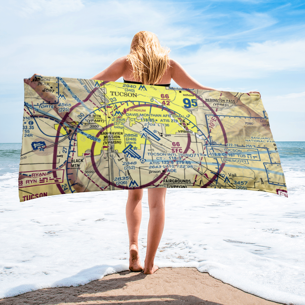 Davis Monthan Air Force Base (DMA) VFR Sectional Towel 