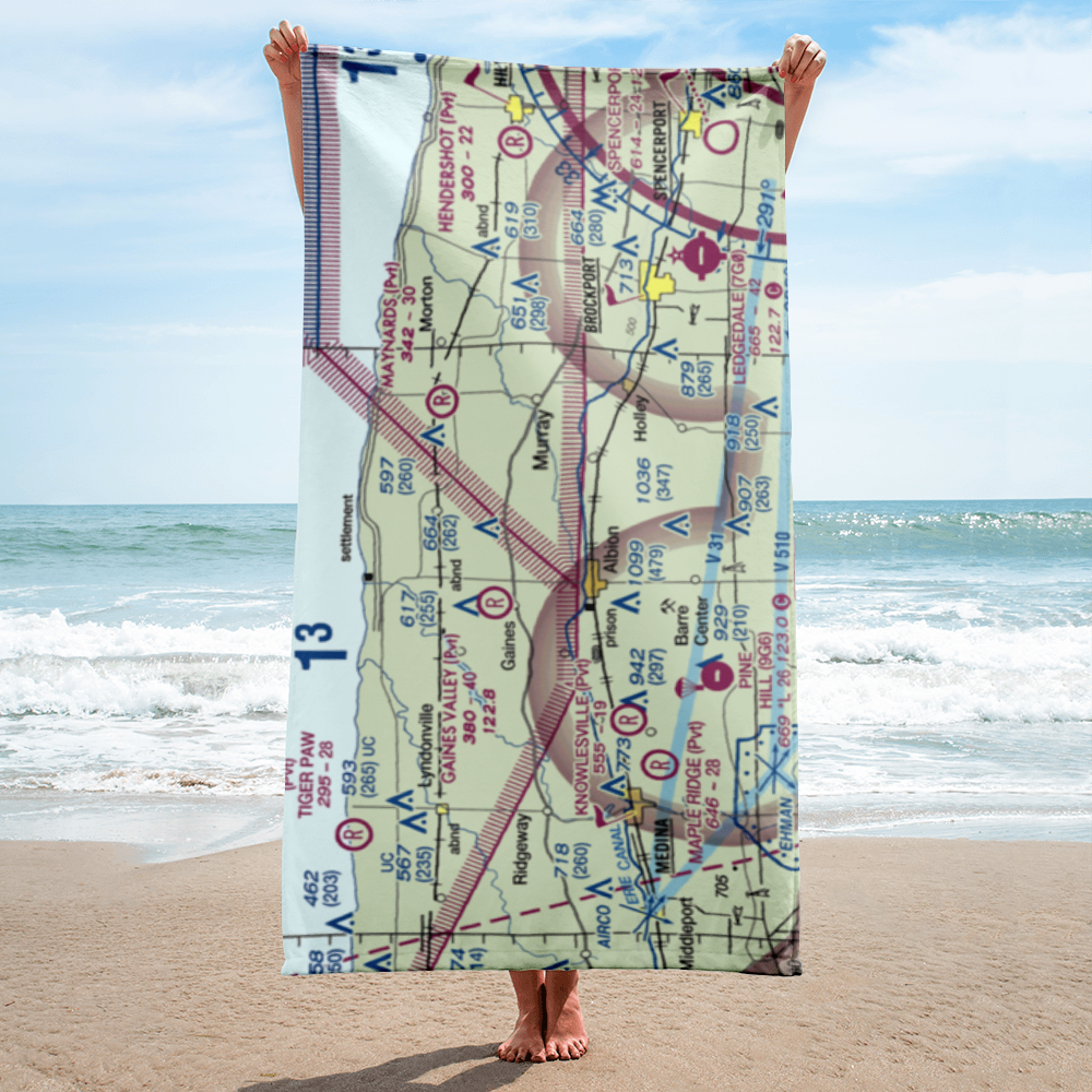 Dawn Patrol Aviation Airport (NK31) VFR Sectional Towel 
