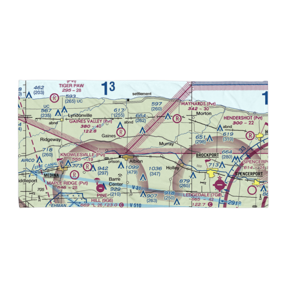 Dawn Patrol Aviation Airport (NK31) VFR Sectional Towel 