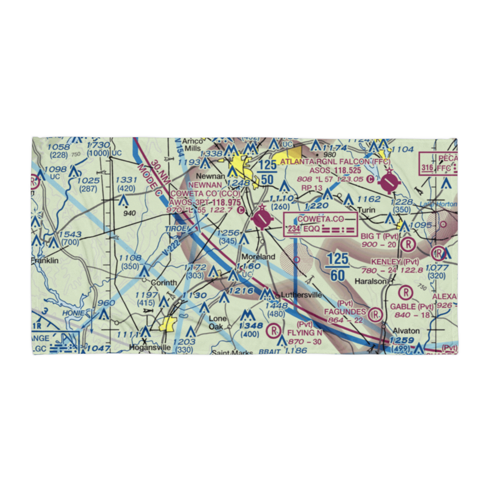 Dbaks Airport (91GA) VFR Sectional Towel 