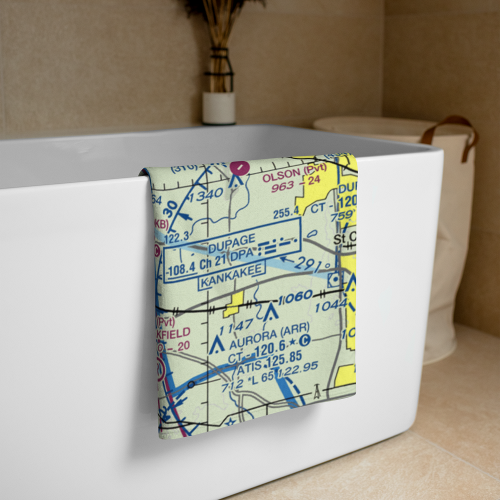 De Kalb Taylor Municipal Airport (DKB) VFR Sectional Towel 