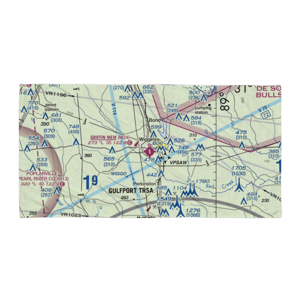Dean Griffin Memorial Airport (M24) VFR Sectional Towel 