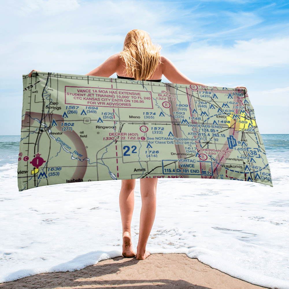 Decker Field (4O7) VFR Sectional Towel 