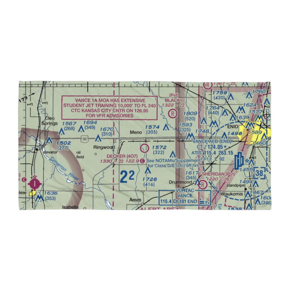 Decker Field (4O7) VFR Sectional Towel 