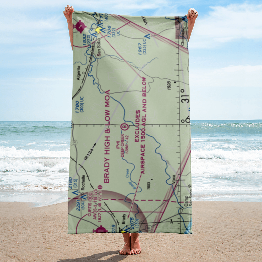 Deep Creek Ranch Airport (XS61) VFR Sectional Towel 