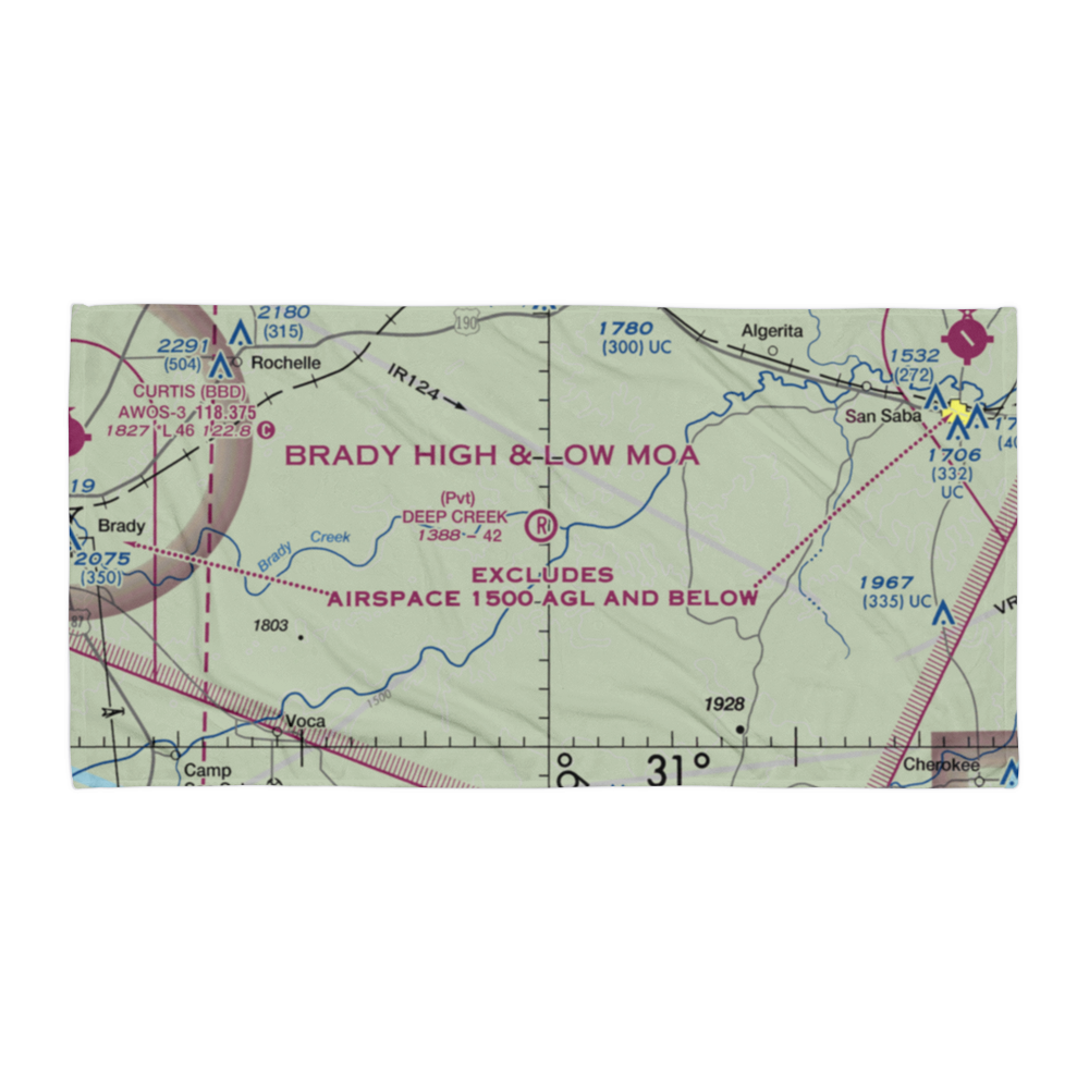 Deep Creek Ranch Airport (XS61) VFR Sectional Towel 