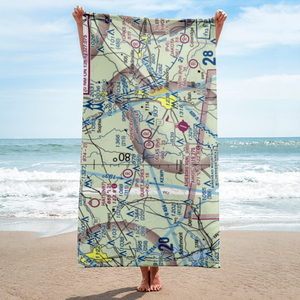 Delk's Airport (1NC0) VFR Sectional Towel