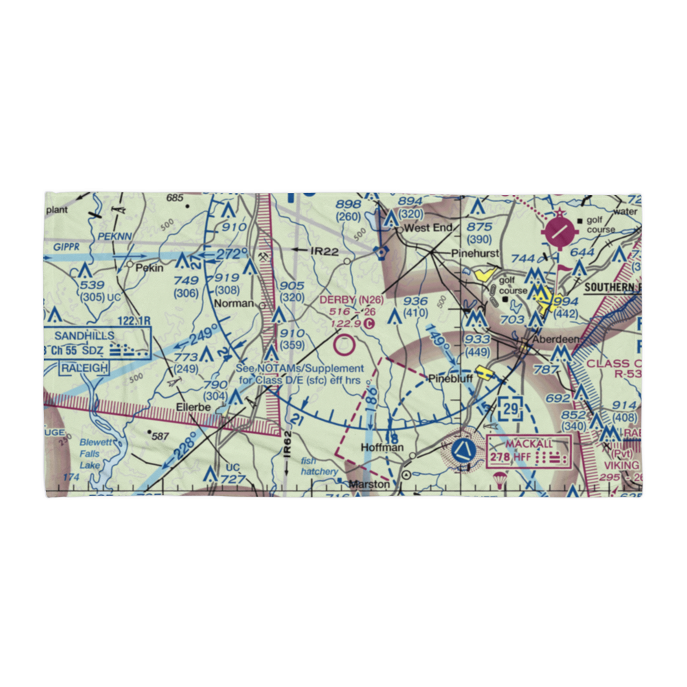 Derby Aerodrome (N26) VFR Sectional Towel 