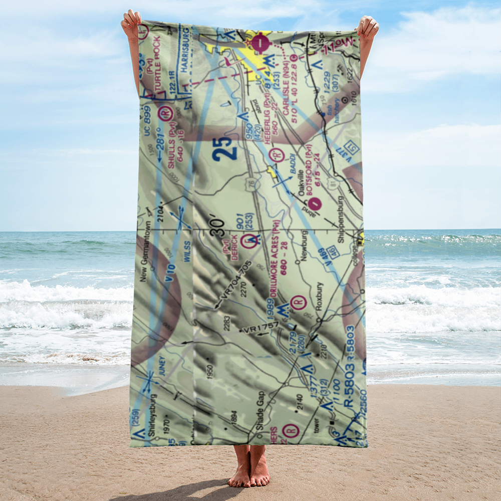Derick Ultralight Flightpark (PA07) VFR Sectional Towel 