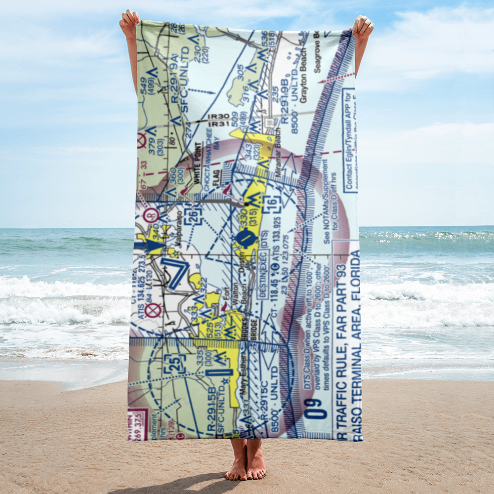 Destin Executive Airport (DTS) VFR Sectional Towel 
