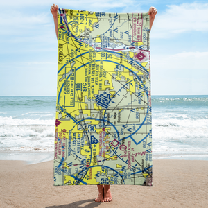 Detroit Metropolitan Wayne County Airport (DTW) VFR Sectional Towel