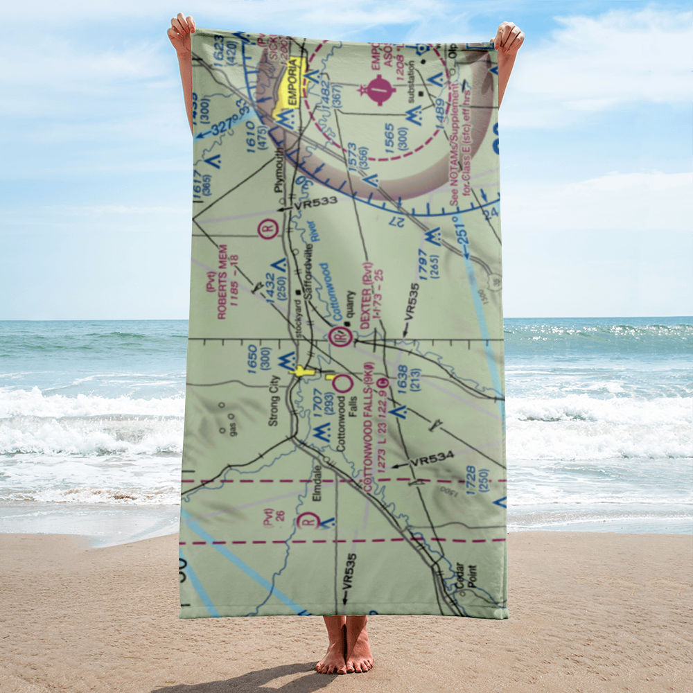 Dexter Field (62KS) VFR Sectional Towel 