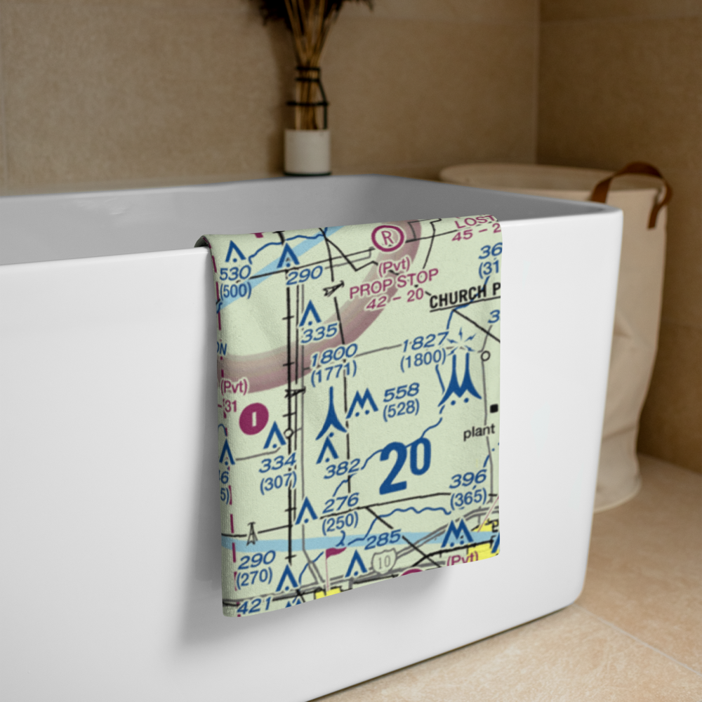 Di's Cajun Restaurant Airport (LA52) VFR Sectional Towel 