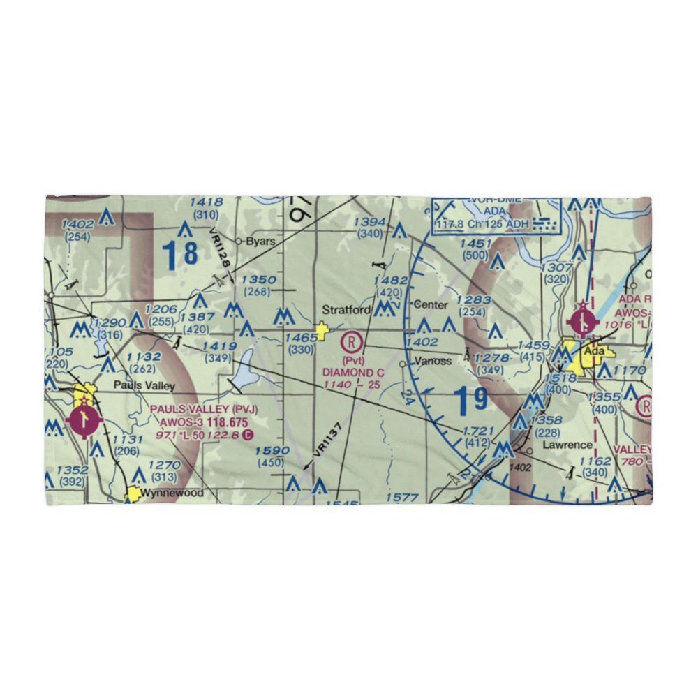 Diamond C Ranch Airport (9OK5) VFR Sectional Towel 