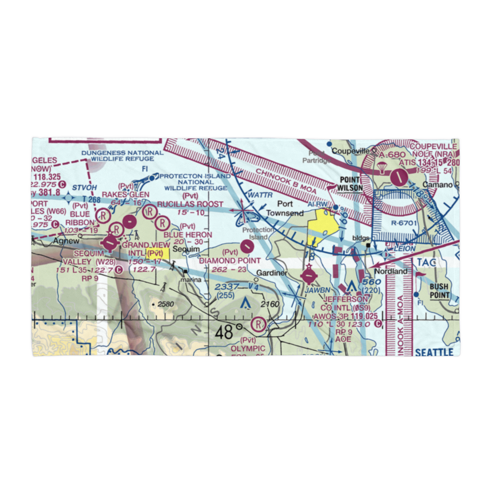 Diamond Point Airstrip (2WA1) VFR Sectional Towel 