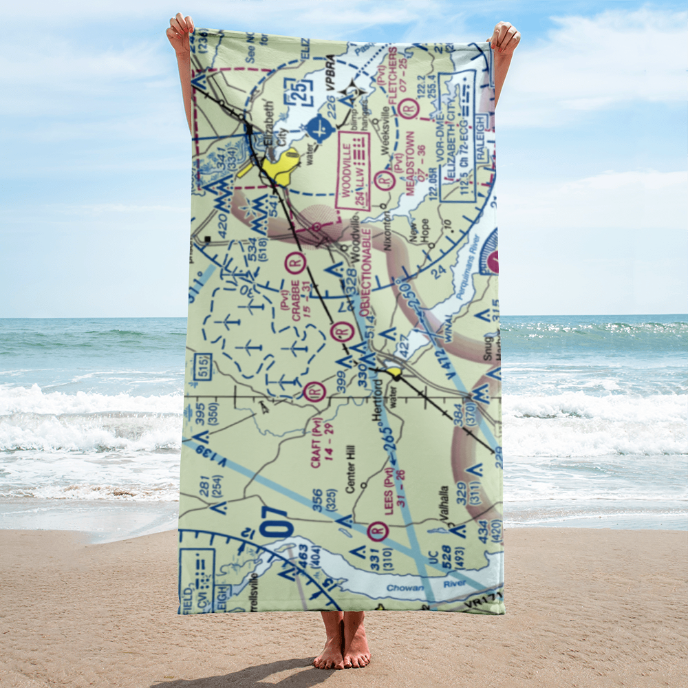 Dillard Airport (54NC) VFR Sectional Towel 