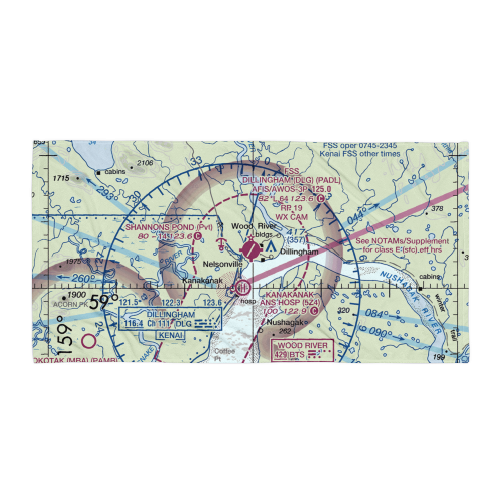 Dillingham Airport (DLG) VFR Sectional Towel 