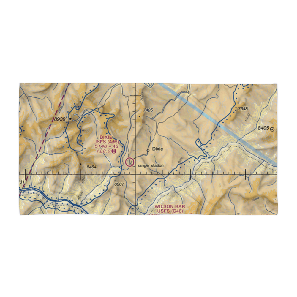 Dixie Town Airport (US-0010) VFR Sectional Towel 
